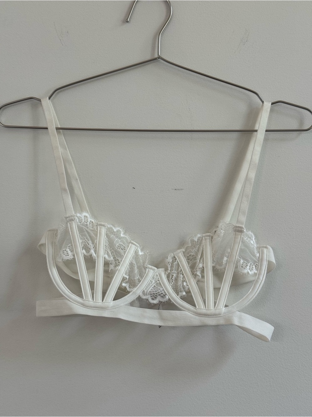 Thistle and Spire White Lace Cage Underwire Bra